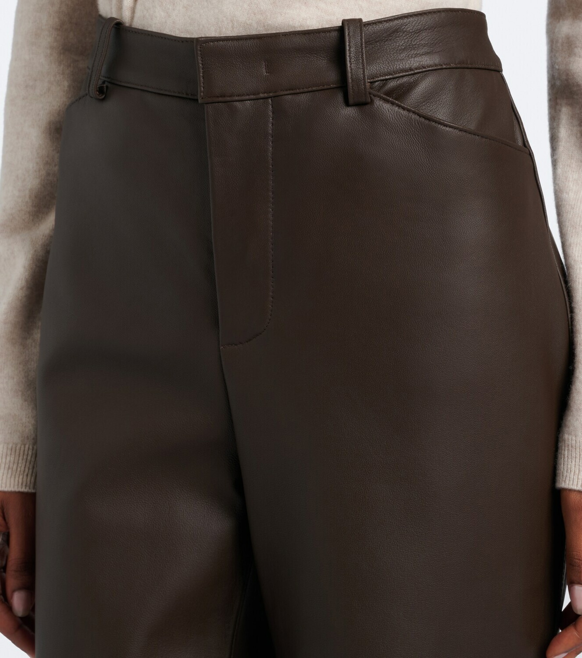 Vince Leather straight pants