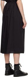 Deiji Studios Black 'The Mid Cotton' Midi Skirt