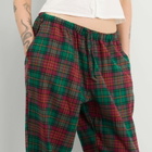 SUNDAYFRUITMARKET Women's Sunday Check Trousers in Green