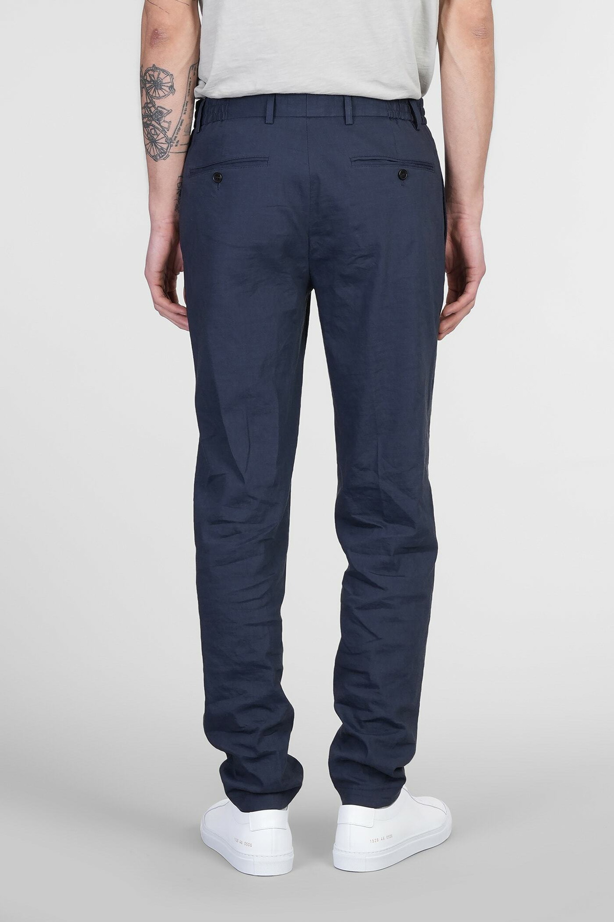Theory Pants In Blue Linen
