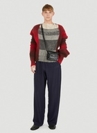 Ombre Panelled Sweater in Red