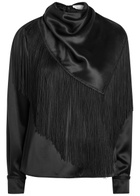 Gabriela Hearst Anderson Scarf-effect Draped Silk top Black