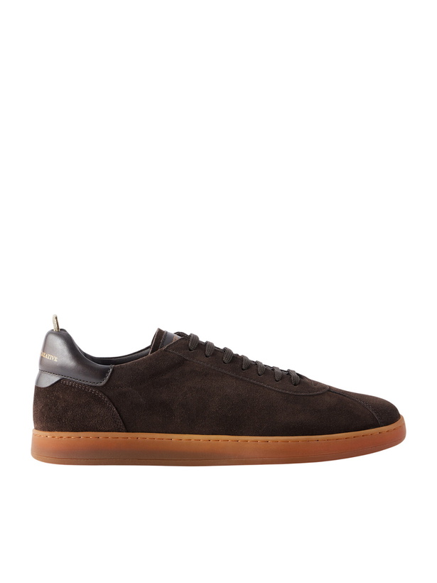 Photo: Officine Creative - Halo 003 Suede Sneakers - Brown