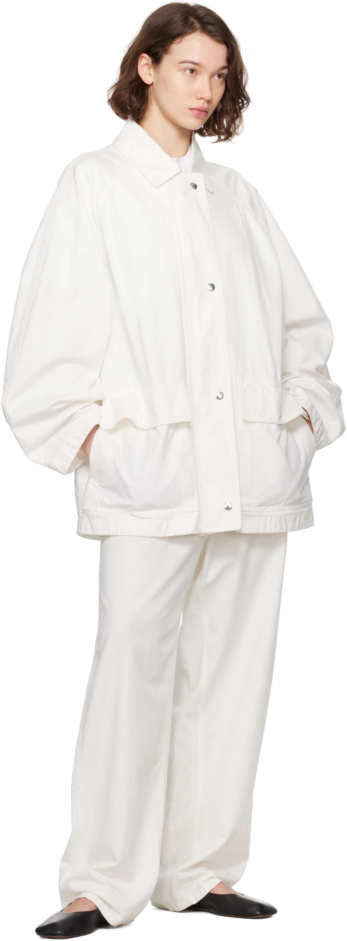 The Row White Elodianna Jacket The Row
