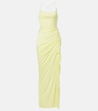 Versace Medusa draped jersey gown