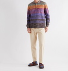 Missoni - Space-Dyed Crochet-Knit Cotton Polo Shirt - Multi