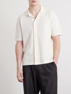 Altea - Jean Camp-Collar Cotton-Piqué Shirt - Neutrals