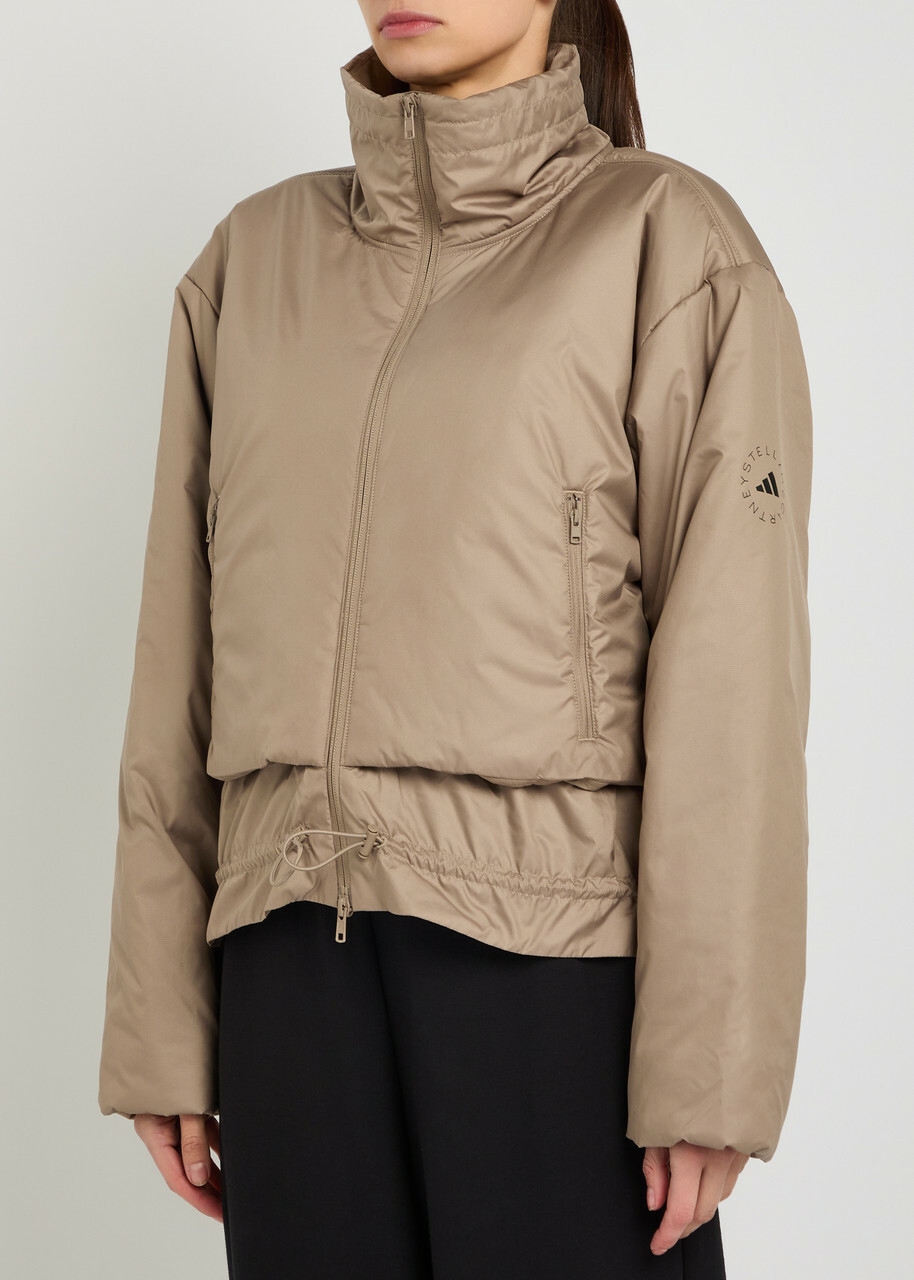 Adidas X Stella Mccartney Liner Padded Shell Jacket Brown