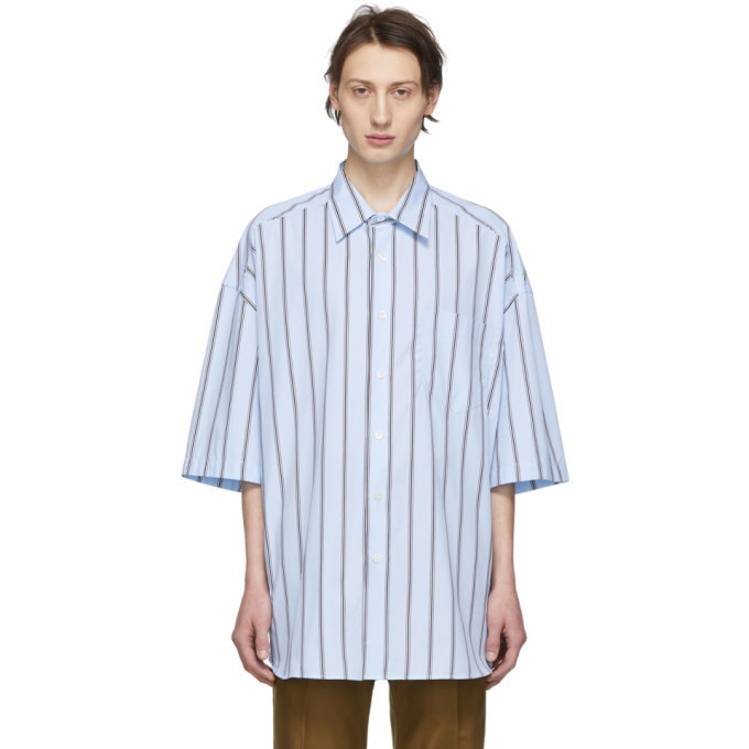 Photo: AMI Alexandre Mattiussi Blue Striped Shirt