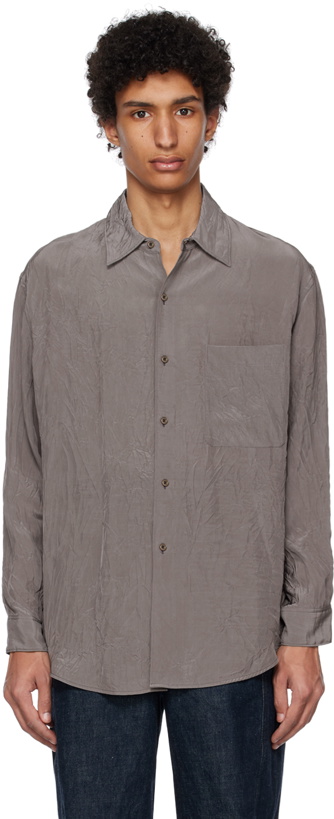 Photo: LEMAIRE Gray Crinkled Shirt