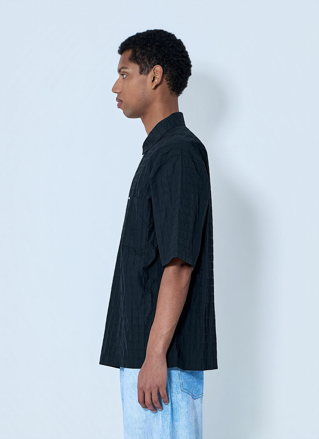 Metalwood Textured Cotton Overshirt