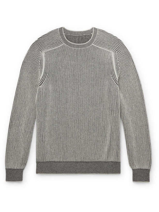Photo: Sease - Reversible Ribbed Cashmere Sweater - Gray