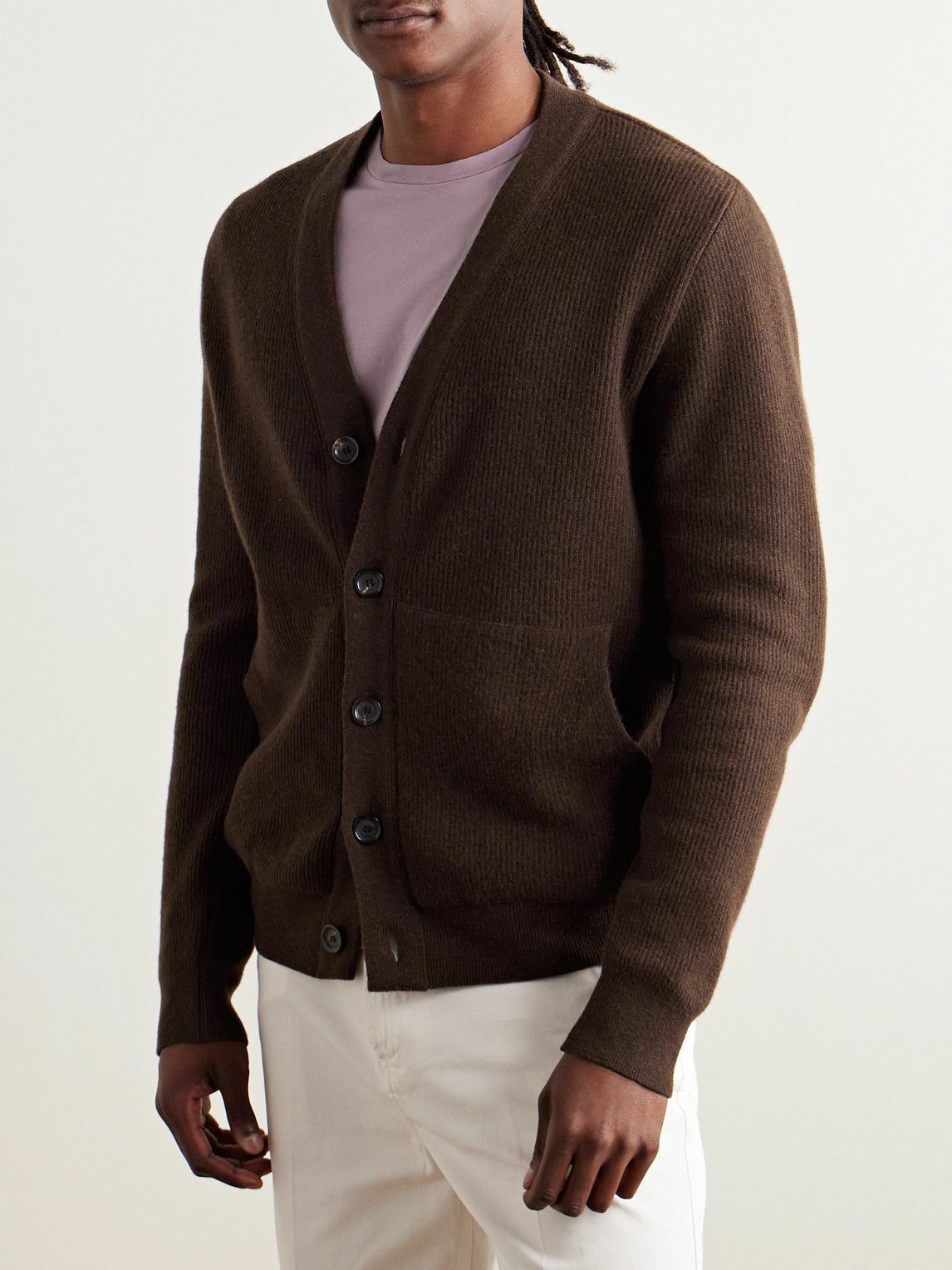 Oliver Spencer - Caradale Ribbed Wool Cardigan - Brown