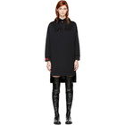 Fendi Black Embellished MCMXXV High-Low Hoodie