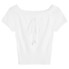 My Mum Made It Women's Lace Knit Top in White