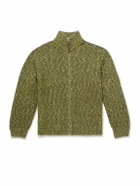 LOEWE - Logo-Jacquard Knitted Cardigan - Green