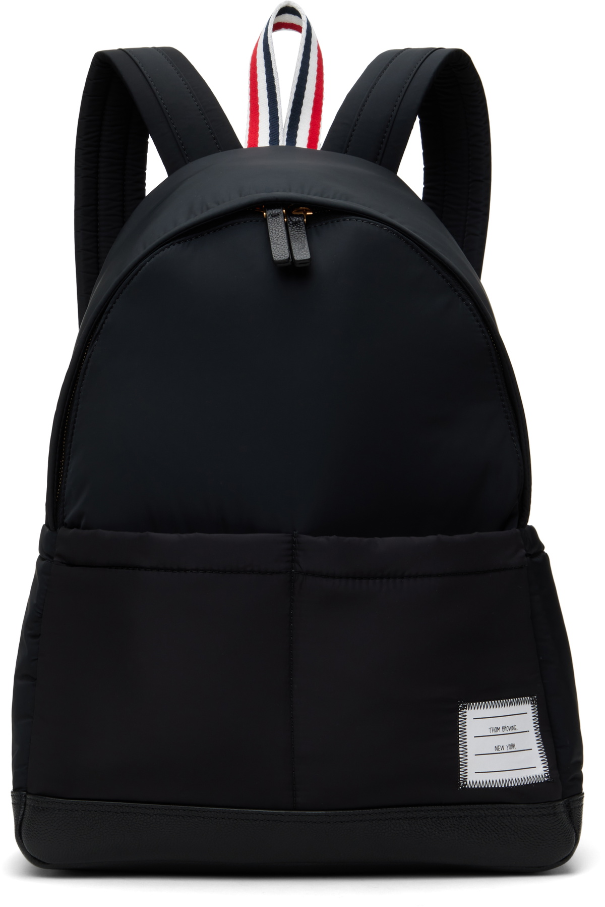 THOM BROWNE ブラックリュック Thom Browne logo-appliqué Backpack | Black | FARFETCH