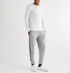 Kingsman - Contrast-Tipped Cotton and Cashmere-Blend Henley T-Shirt - White