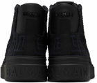 Balmain Black Monogram B-Court Sneakers