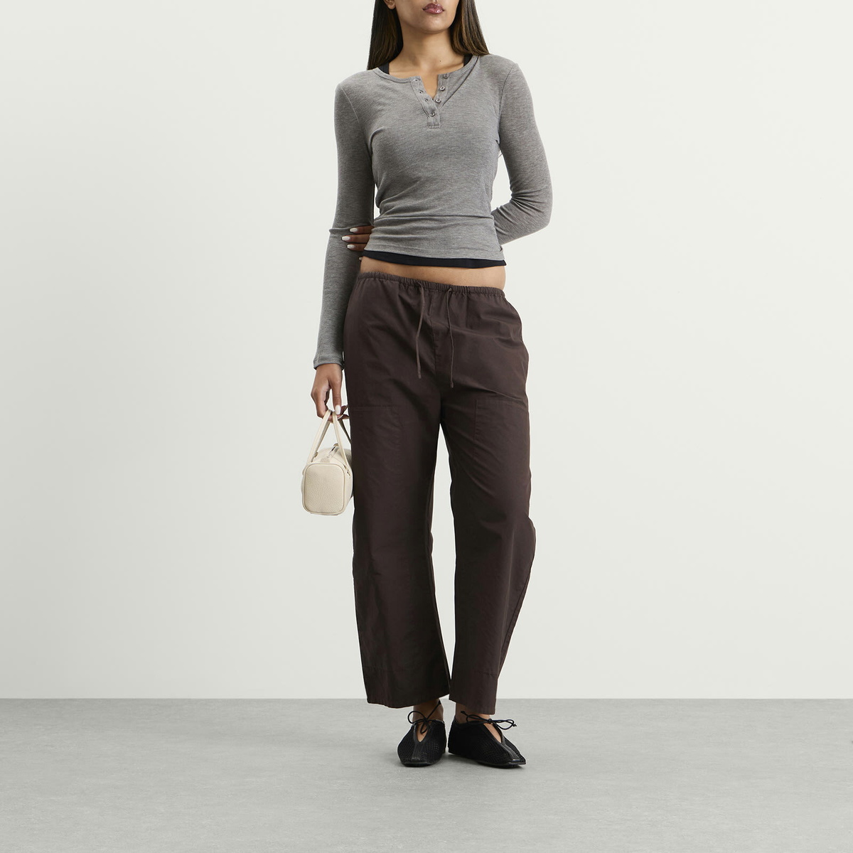 LESET Women's Kyoto Carpenter Pants in Chocolate