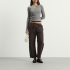 LESET Women's Kyoto Carpenter Pants in Chocolate