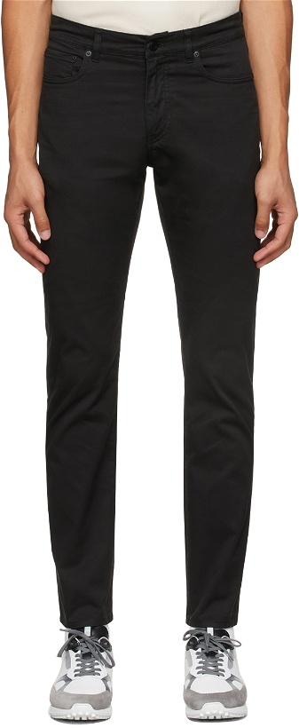 Photo: Dunhill Black Cotton Twill Trousers