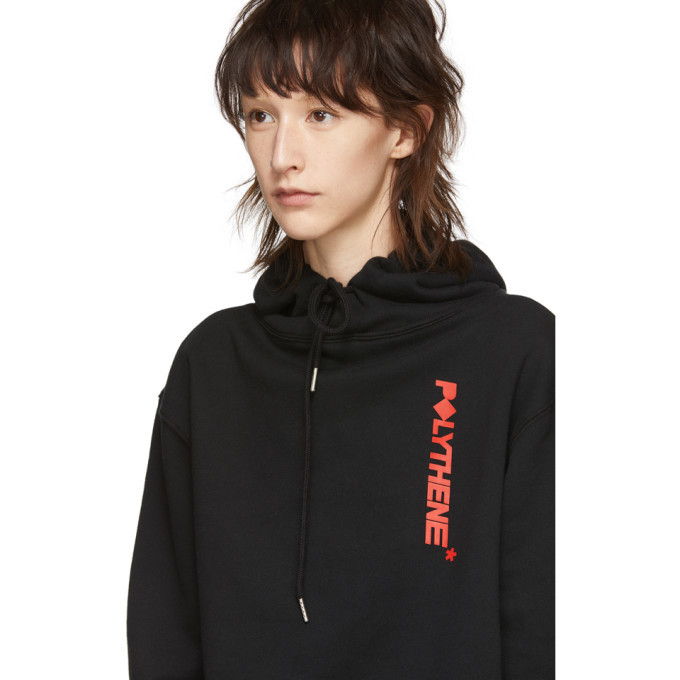 Polythene* Optics Black Logo Vertical Hoodie