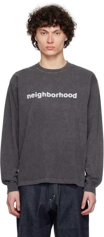 Photo: Neighborhood Gray NH. LS-3 T-shirt
