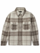 Alanui - Checked Brushed Wool and Alpaca Overshirt - Brown