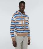 Amiri Staggered Striped mohair and wool-blend hoodie