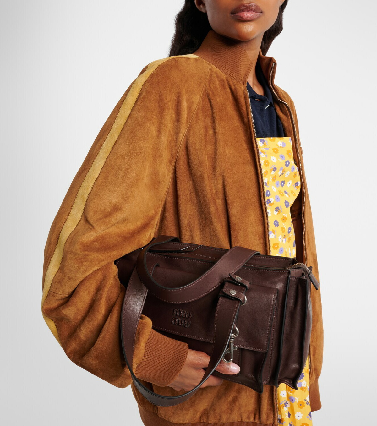 Miu Miu Utilitaire leather shoulder bag