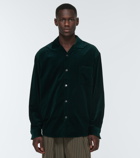 Acne Studios - Embroidered velvet cotton overshirt