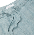 Onia - Slub Linen Drawstring Trousers - Light blue