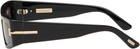 TOM FORD Black Icon Rectangular Acetate Sunglasses