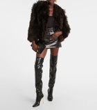 Tom Ford Snake-effect leather over-the-knee boots