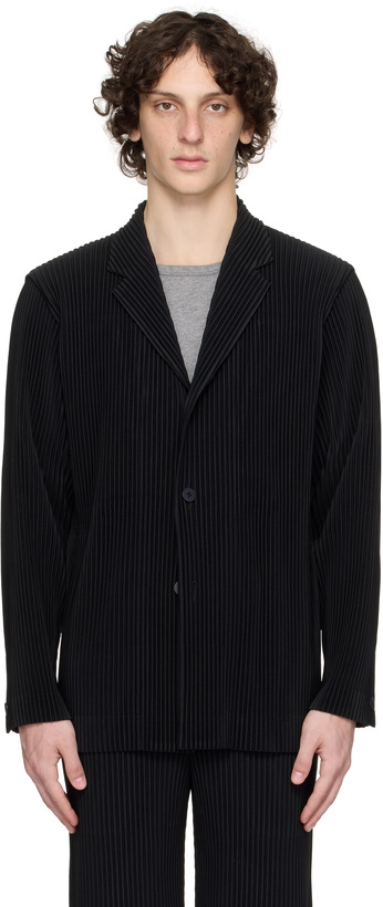 Photo: HOMME PLISSÉ ISSEY MIYAKE Black Tailored Pleats 2 Blazer