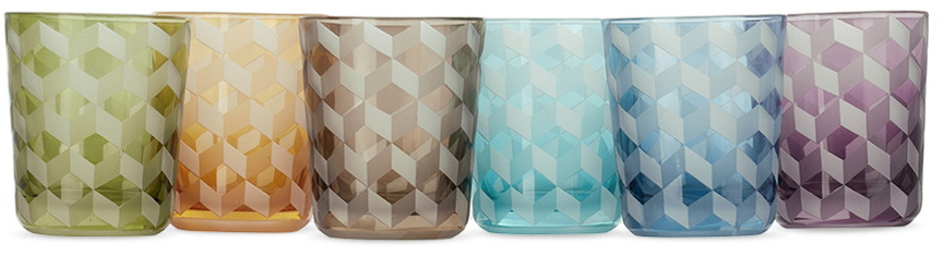 POLSPOTTEN Multicolor Blocks Tumbler Set