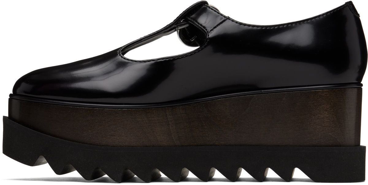 Stella McCartney Black Elyse T-Bar Platform Mary Jane Derbys