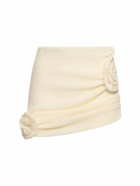 MAGDA BUTRYM Draped Mini Skirt with Roses