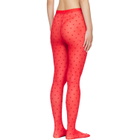 Marine Serre Red Plumetis Mesh Tights