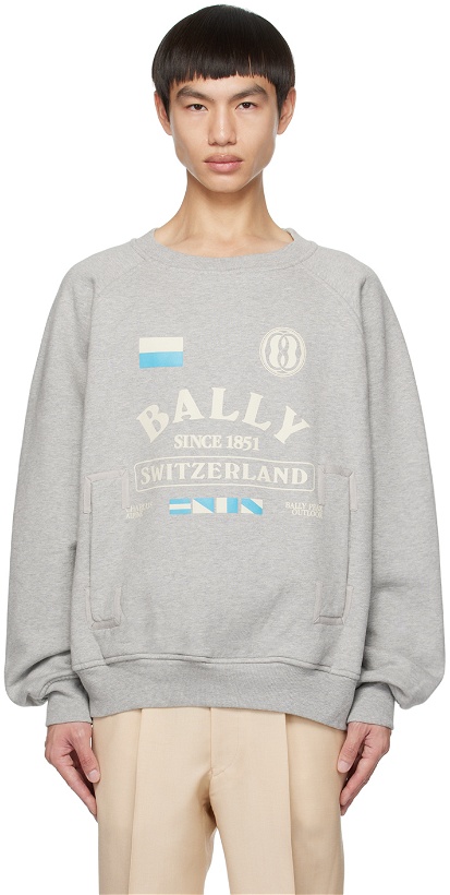 Photo: Bally Gray Printed Sweatshirt