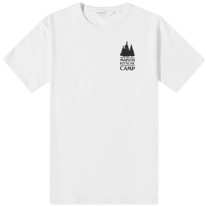 Photo: Maison Kitsuné Men's Camp Logo T-Shirt in White