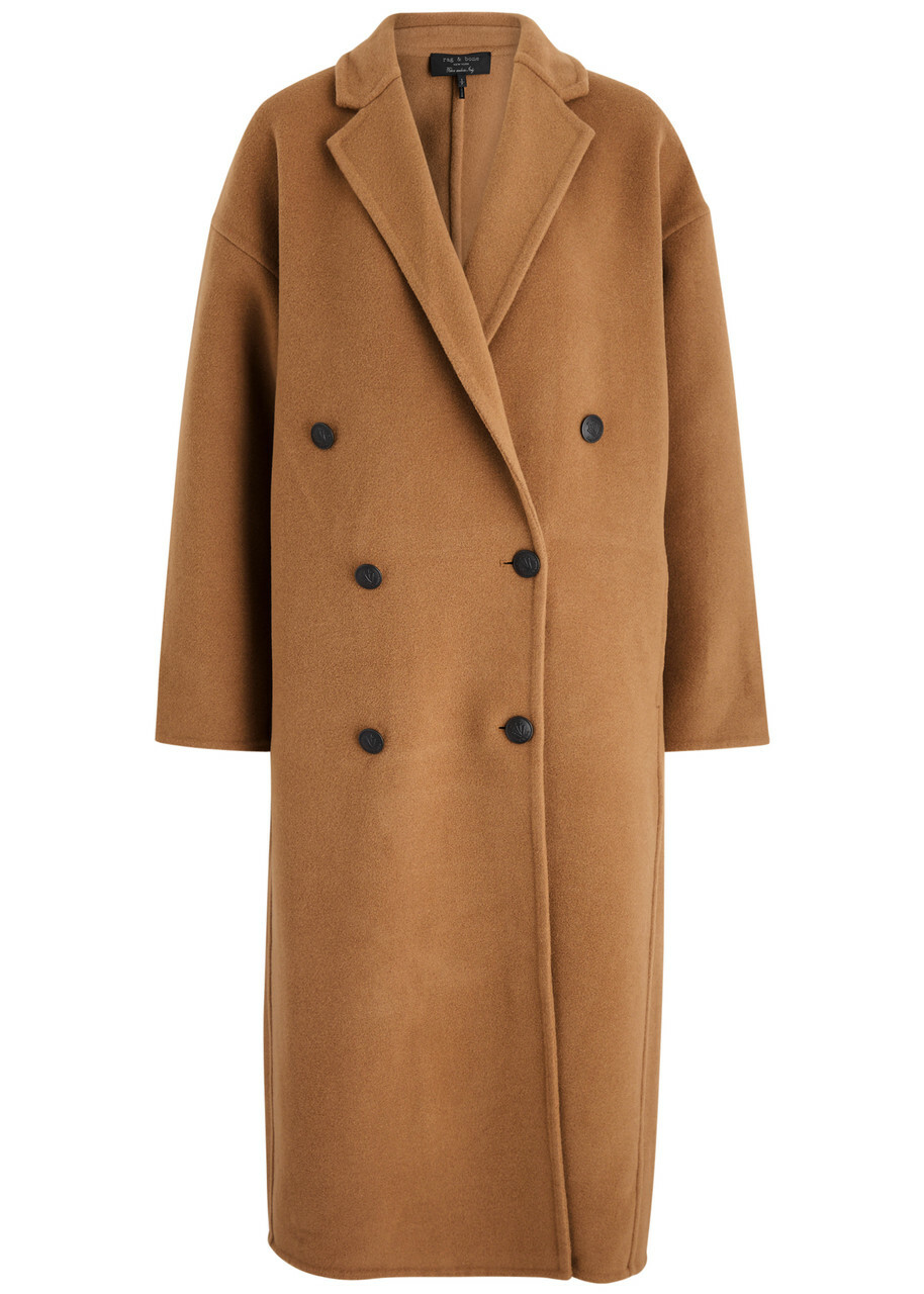 Rag & Bone Thea Double-breasted Wool-blend Coat Camel Rag and Bone