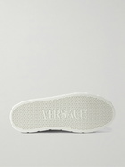 Versace - Faux Leather Sneakers - White