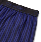 Calvin Klein Underwear - Striped Cotton-Poplin Pyjama Trousers - Blue