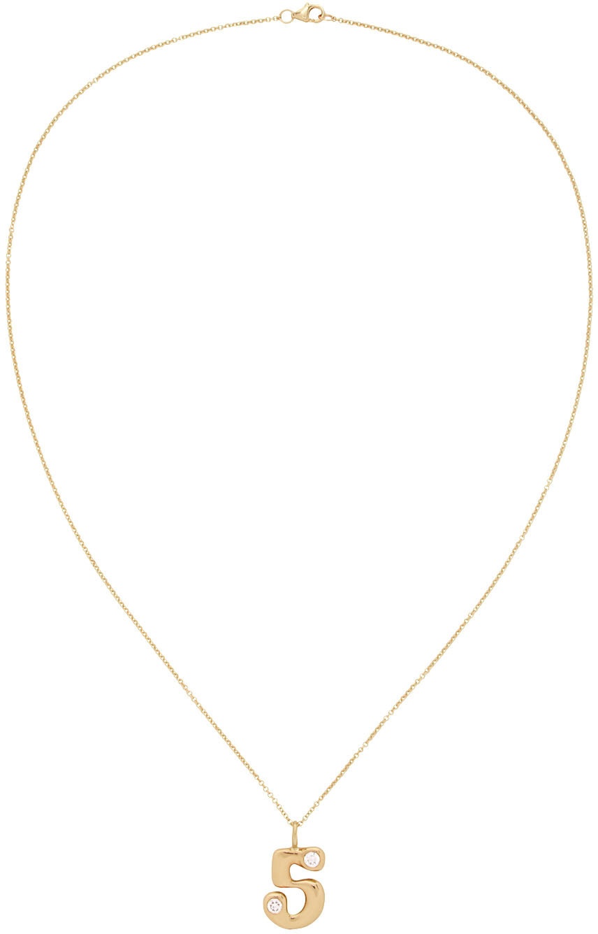 Photo: BRENT NEALE Gold Bubble Number 5 Necklace