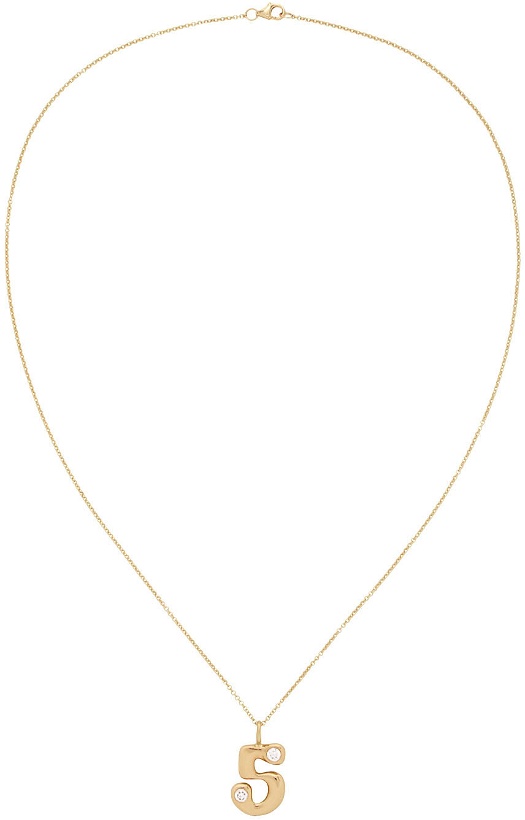 Photo: BRENT NEALE Gold Bubble Number 5 Necklace