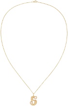 BRENT NEALE Gold Bubble Number 5 Necklace
