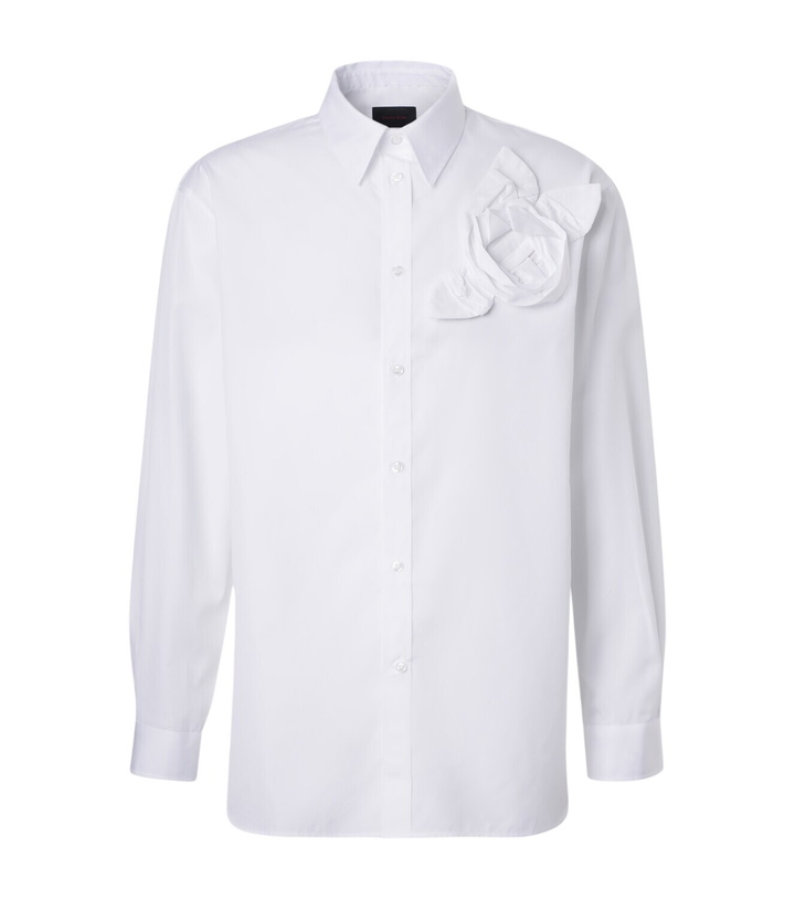 Photo: Simone Rocha Floral-appliqué cotton poplin shirt
