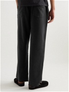 Remi Relief - Wide-Leg Cotton-Blend Jersey Sweatpants - Black